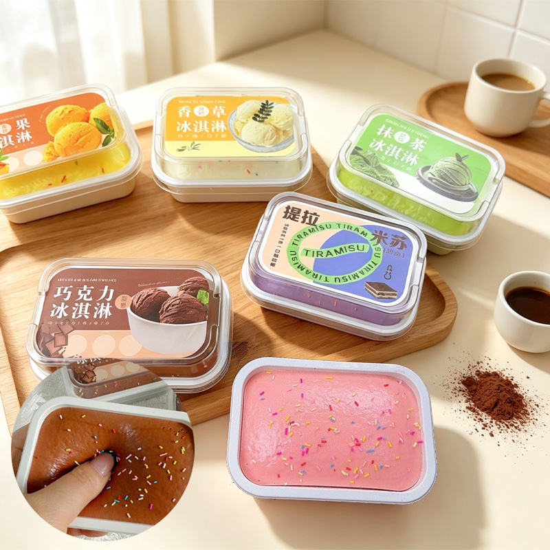 Party Games For Adults And Kids - 1/6 adet Yumuşak Tiramisu Dondurma Kek