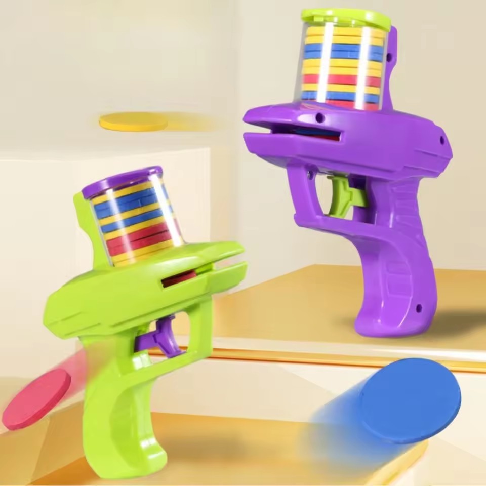Party Games Console - Köpük Disk Fırlatıcı Uçan Disk El
