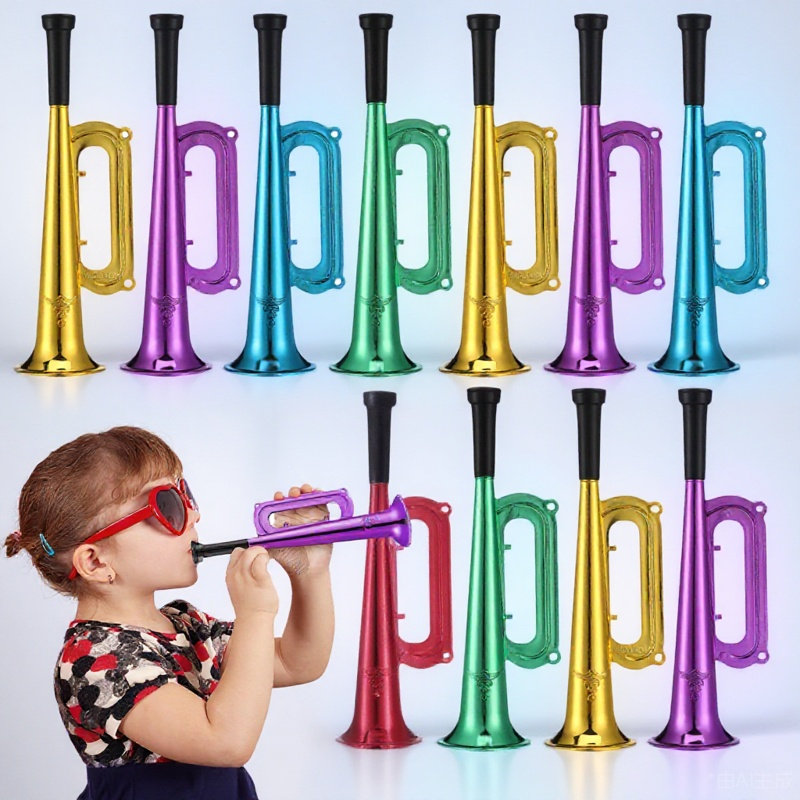 Party Games No Props - 10 Adet Parlak Plastik Stadyum Kornası,