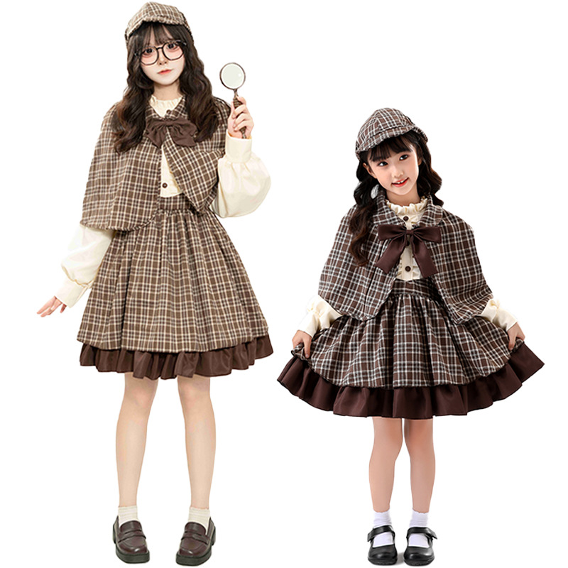 Party Games Children - Yeni cosplay dedektif Sherlock Holmes ebeveyn-çocuk