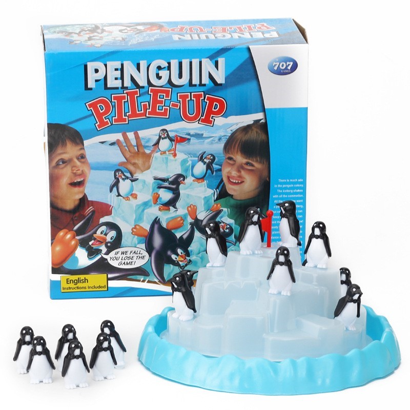 Party Games No Props - Buzdağı Yığılmış Penguen Dengeli Oyuncaklar Tahta
