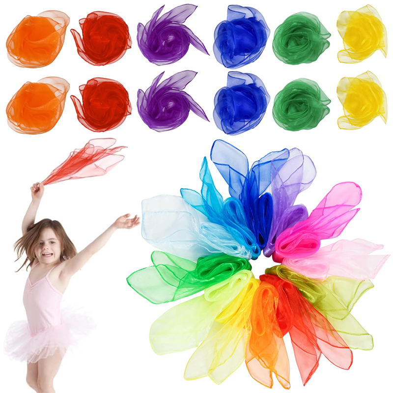 Party Games No Props - Altı Renkli ipek eşarp Parti Iyilik